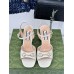 Gucci Horsebit Sandals 95mm in White Leather