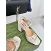Gucci Horsebit Sandals 95mm in White Leather