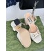 Gucci Horsebit Sandals 95mm in White Leather