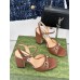 Gucci Horsebit Sandals 95mm in Brown Leather