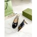Gucci Horsebit Slide Sandals 85mm in Black Leather with Crystals