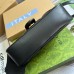 Gucci GG Marmont Small Shoulder Bag in Black Leather with Double G Studs