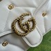 Gucci GG Marmont Small Shoulder Bag in White Leather with Double G Studs