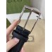 Gucci GG Embossed Leather 30MM Belt with Square Buckle
