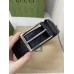 Gucci GG Embossed Leather 30MM Belt with Square Buckle