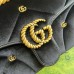 Gucci GG Marmont Small Shoulder Bag in Black Velvet with Double G Studs