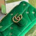 Gucci GG Marmont Mini Shoulder Bag in Green Velvet with Double G Studs