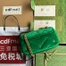 Gucci GG Marmont Mini Shoulder Bag in Green Velvet with Double G Studs
