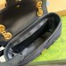 Gucci GG Marmont Mini Shoulder Bag in Black Velvet with Double G Studs