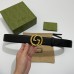 Gucci Black Leather 38MM Belt with Interlocking G Buckle