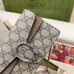 Gucci Dionysus Super Mini Bag in GG Canvas with Taupe Suede