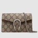 Gucci Dionysus Super Mini Bag in GG Canvas with Taupe Suede