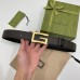 Gucci Black Leather Reversible 38MM Belt with Square G Buckle