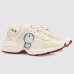 Gucci Mens Doraemon x Gucci Rhyton Sneakers in White Leather
