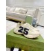 Gucci Mens Rhyton Sneakers in White Leather with 25 Print