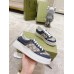 Gucci Mens Sneakers in Beige GG Canvas with Blue Leather