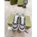 Gucci Mens Sneakers in Beige GG Canvas with Blue Leather