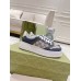 Gucci Mens Sneakers in Beige GG Canvas with Blue Leather