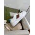Gucci Mens Sneakers in White Leather with Web