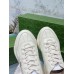 Gucci Mens Rhyton Sneakers in White Leather with Tiger Print