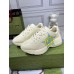Gucci Mens Rhyton Sneakers in White Leather with Star Print