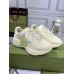 Gucci Mens Rhyton Sneakers in White Leather with Star Print