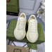 Gucci Mens Rhyton Sneakers in White Leather with Star Print