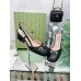 Gucci Horsebit Slingback Pumps 55mm in Black Leather