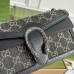 Gucci Dionysus Small rectangular Bag in Black GG Denim