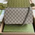 Gucci Dionysus Small Rectangular Bag in GG Canvas with Taupe Suede