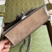 Gucci Dionysus Small Rectangular Bag in GG Canvas with Taupe Suede