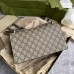Gucci Dionysus Small Rectangular Bag in GG Canvas with Black Suede