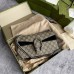 Gucci Dionysus Small Rectangular Bag in GG Canvas with Black Suede