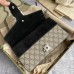 Gucci Dionysus Small Rectangular Bag in GG Canvas with Black Suede
