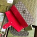 Gucci Dionysus Small Rectangular Bag in GG Canvas with Red Suede