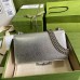 Gucci Dionysus Small Rectangular Bag in Silver Metallic Leather
