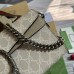 Gucci Dionysus Small Shoulder Bag with Chain in White GG Canvas