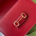 Gucci Horsebit 1955 Shoulder Bag in Red Calfskin