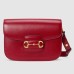Gucci Horsebit 1955 Shoulder Bag in Red Calfskin