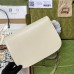 Gucci Horsebit 1955 Shoulder Bag in White Calfskin
