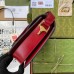 Gucci Horsebit 1955 Shoulder Bag in GG Canvas with Red Leather