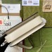 Gucci Horsebit 1955 Shoulder Bag in GG Canvas with White Leather