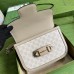 Gucci Horsebit 1955 Shoulder Bag in White GG Supreme Canvas