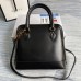 Gucci Horsebit 1955 Small Top Handle Bag in Black Calfskin