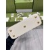 Gucci Horsebit 1955 Small Top Handle Bag in White Calfskin