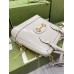 Gucci Horsebit 1955 Small Top Handle Bag in White Calfskin