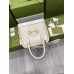 Gucci Horsebit 1955 Small Top Handle Bag in White Calfskin