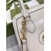 Gucci Horsebit 1955 Small Top Handle Bag in White Calfskin