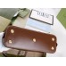 Gucci Horsebit 1955 Small Top Handle Bag in GG Canvas with Brown Leather