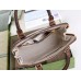Gucci Horsebit 1955 Small Top Handle Bag in GG Canvas with Brown Leather